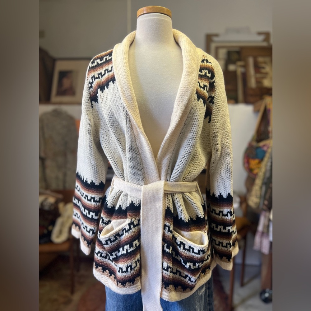 Jen’s Pirate Booty Cowichan Belted Cardigan Sweater Never Worn Brand New XL/XXL
